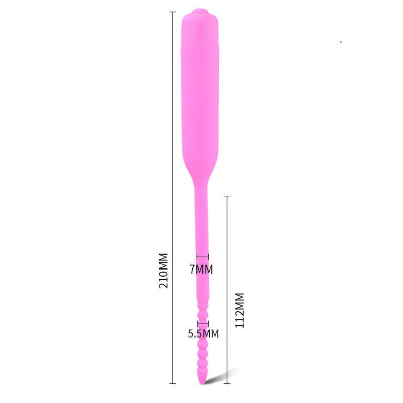 BDStyle Silicone Vibrator Urethral Sounds Penis Plug - - Urethral Sounds