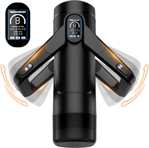 CyberSkin The Wing Thrusting Male Masturbator With Heater Black - Masturbators and Strokers