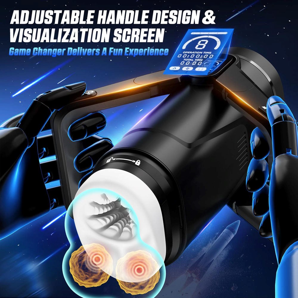 CyberSkin The Wing Thrusting Male Masturbator With Heater Black - Masturbators and Strokers