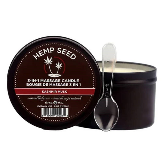 Earthly Body Hemp Seed 3-In-1 Adult Massage Candle 170 g - Sex Pheromones and Perfumes