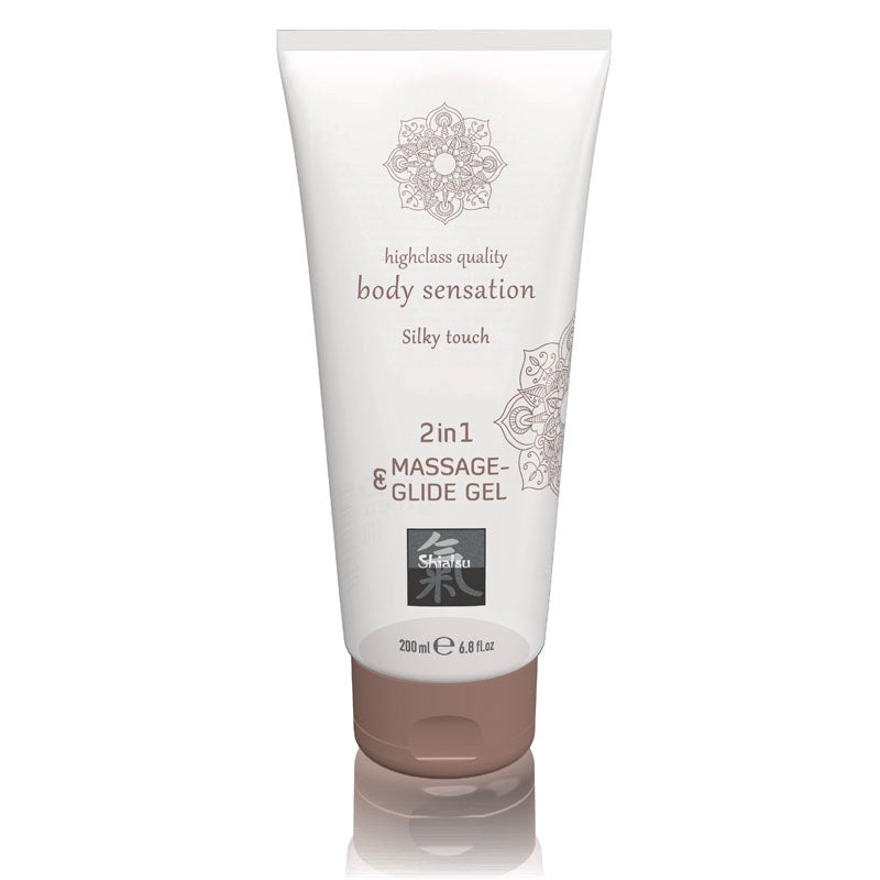 Hot Production SHIATSU 2 In 1 Massage and Glide Gel 200ml - Massage Oils and Lubricants