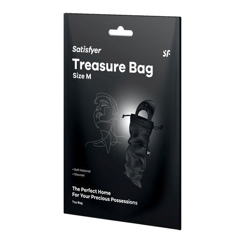 Satisfyer Treasure Toy Storage Bag Black - Vibrator Accessories