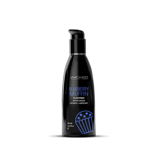 Wicked Aqua Blueberry Muffin Flavoured Water Based Lubricant - Water Based Lubes