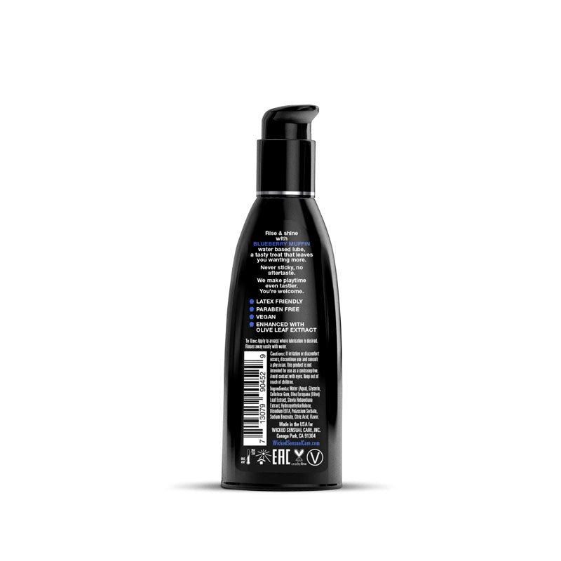 Wicked Aqua Blueberry Muffin Flavoured Water Based Lubricant - Water Based Lubes