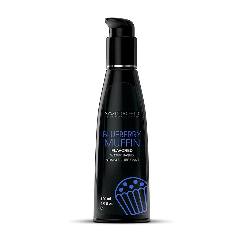 Wicked Aqua Blueberry Muffin Flavoured Water Based Lubricant - Water Based Lubes