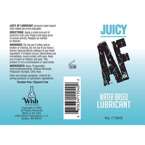 Little Genie Juicy AF Thin and Realistic Texture Water Based Lubricant - Water Based Lubes