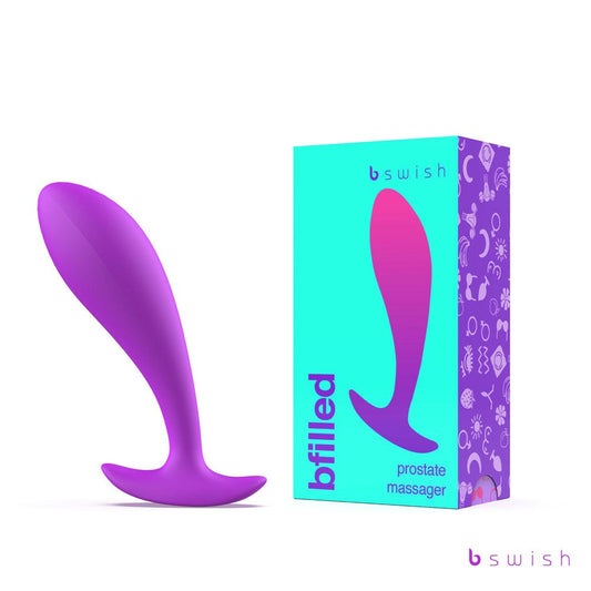 B Swish Bfilled Basic Orchid Prostate Massager 10cm Purple - Prostate Toys