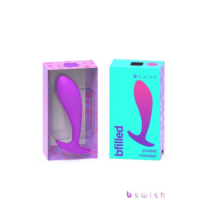 B Swish Bfilled Basic Orchid Prostate Massager 10cm Purple - Prostate Toys