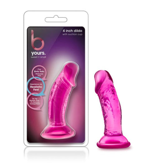 Blush Novelties B Yours Sweet N Small Realistic Dildo 10cm Pink - Realistic Dildos