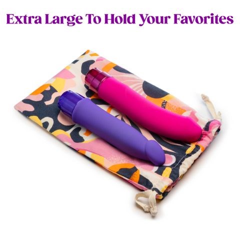 Blush Novelties The Collection Burst Cotton Toy Storage Bag - Vibrator Accessories