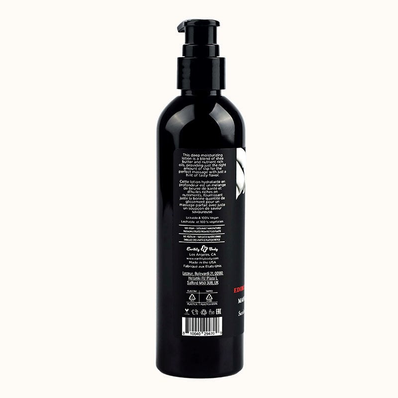 Earthly Body Edible Flavoured Deep Moisturising Massage Lotion 237 ml - Massage Oils and Lubricants
