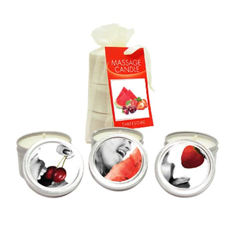 Earthly Body Edible Massage Candles Threesome 3 Pack - Sex Pheromones and Perfumes