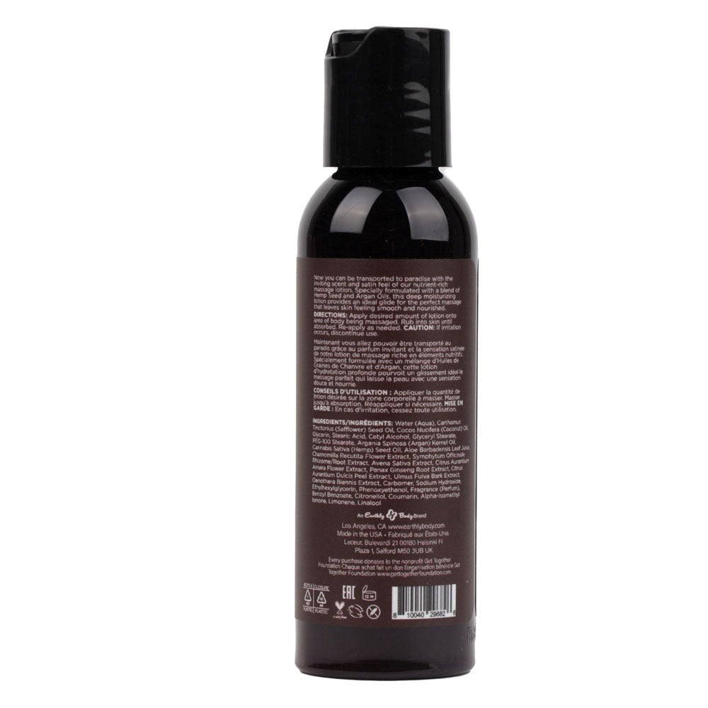 Earthly Body Hemp Seed Scented Adult Massage Lotion 59 ml - Massage Oils and Lubricants