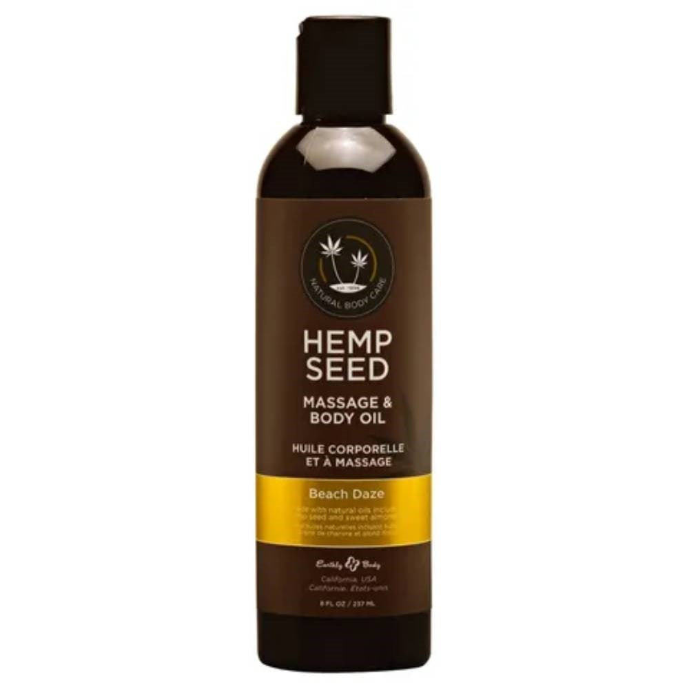 Earthly Body Scented Hemp Seed Massage and Body Oil 237 ml - Massage Oils and Lubricants