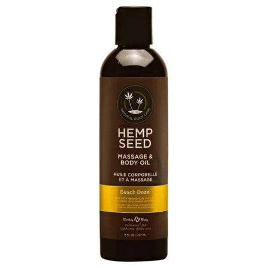 Earthly Body Scented Hemp Seed Massage and Body Oil 237 ml - Massage Oils and Lubricants