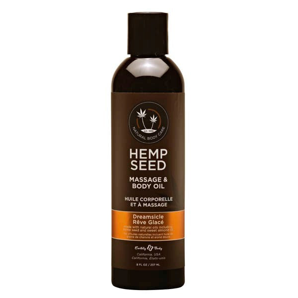 Earthly Body Scented Hemp Seed Massage and Body Oil 237 ml - Massage Oils and Lubricants