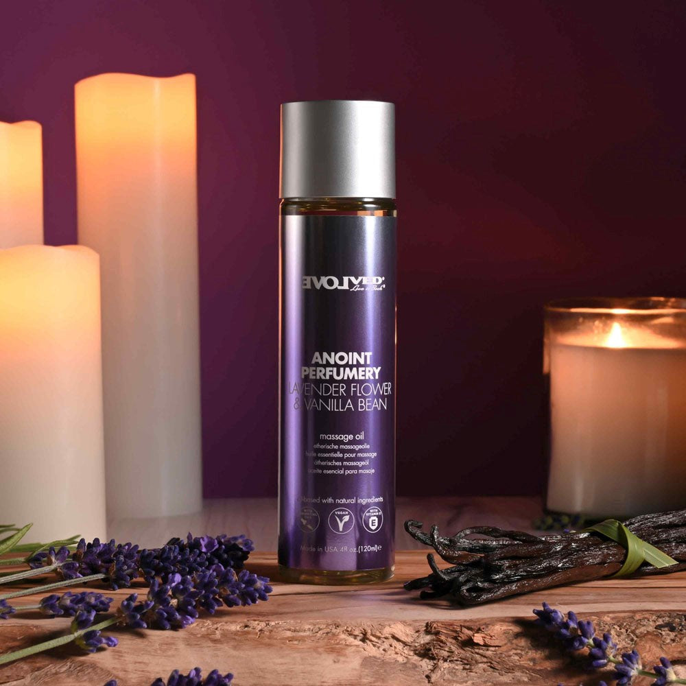 Evolved ANOINT PERFUMERY Lavender Flower & Vanilla Bean Massage Oil 120ml - Massage Oils and Lubricants