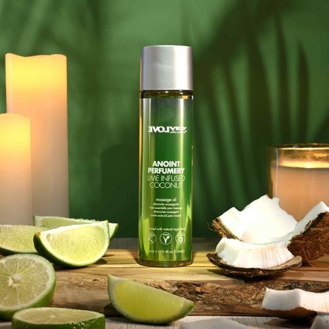 Evolved ANOINT PERFUMERY Lime Infused Coconut Massage Oil 120ml - Massage Oils and Lubricants