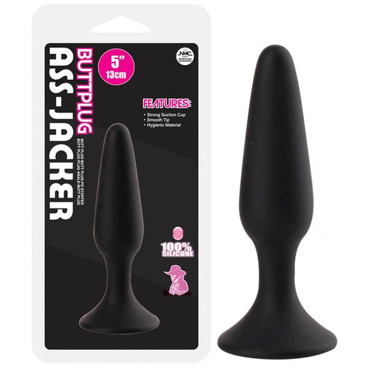 Excellent Power Ass Jacker Silicone Butt Plug 13cm Black - Butt Plugs