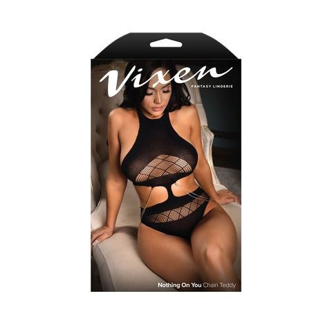 Fantasy Lingerie Vixen Nothing On You Seamless Women Teddy Black - - Teddies and Bodysuits