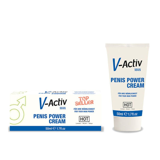 Hot Production HOT V Activ Penis Power Enhancer Cream For Men 50ml - Delay and Excite Sprays