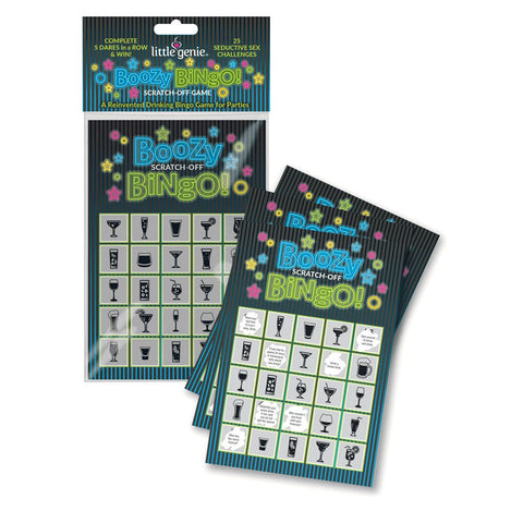 Little Genie Boozy Bingo Drinking Scratcher Card - Party Gifts and Novelties