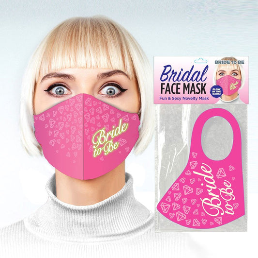 Little Genie Bridal Face Bride To Be Glow Novelty Mask Pink - Masks And Blindfolds