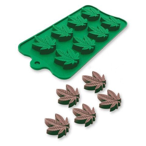 Little Genie Cannabis Silicone Weed Leaf Ice Mould - Party Gifts and Novelties