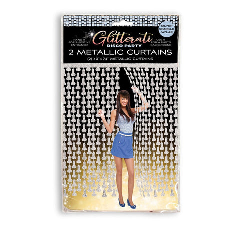 Little Genie Glitterati Penis Party Disco Metallic Curtain - Party Gifts and Novelties