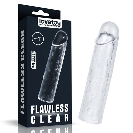 Lovetoy Flawless Penis Extender Sleeve Clear - Penis Sleeves and Extenders