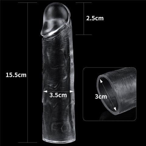Lovetoy Flawless Penis Extender Sleeve Clear - - Penis Sleeves and Extenders