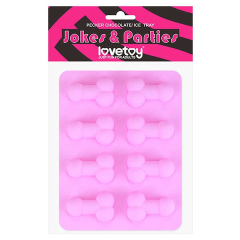 Lovetoy Jokes and Parties Pecker Silicone Tray Chocolate / Ice - Party Gifts and Novelties