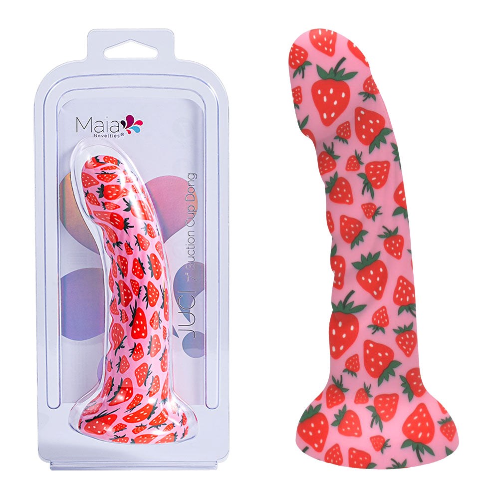 Maia JUCI Silicone Suction Cup Dong Pink - - Realistic Dildos