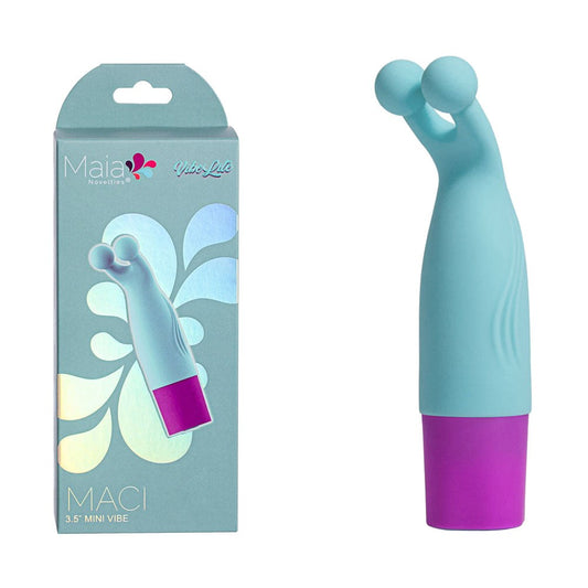 Maia MACI 10 Function Rechargeable Bullet Vibrator Light Blue - Bullet Vibrators