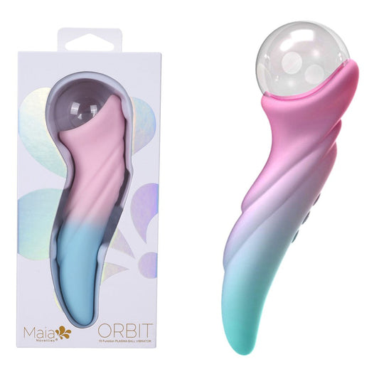 Maia ORBIT Rechargeable Vibrator With Plasma Ball Pink / Blue - Love Eggs and Kegel Exercisers
