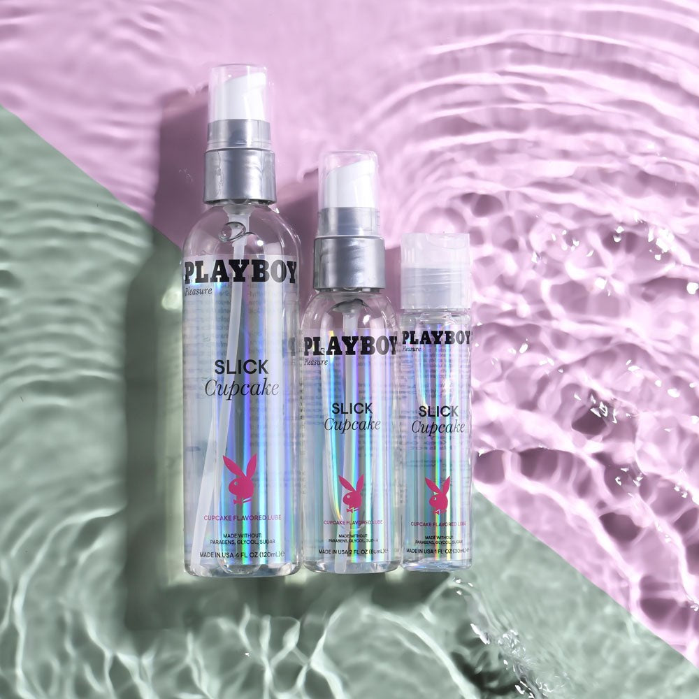 Playboy Pleasure SLICK Cupcake Flavoured Water Based Lubricant - Water Based Lubes