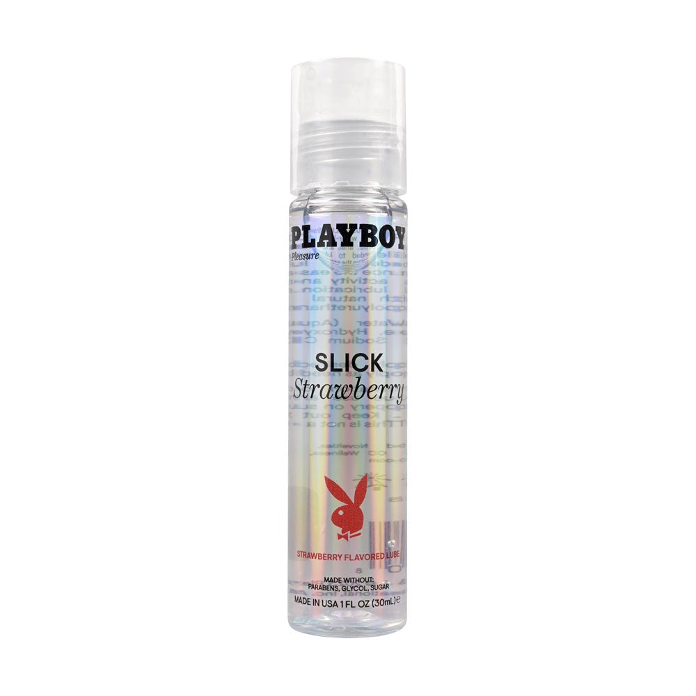 Playboy Pleasure SLICK Strawberry Flavoured Water Based Lubricant - Water Based Lubes