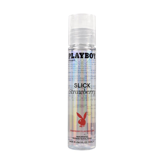 Playboy Pleasure SLICK Strawberry Flavoured Water Based Lubricant - Water Based Lubes
