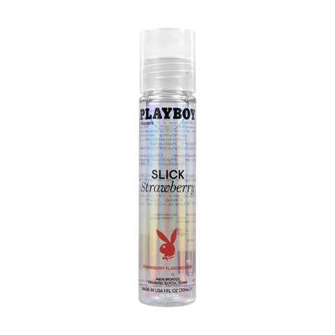 Playboy Pleasure SLICK Strawberry Flavoured Water Based Lubricant - Water Based Lubes