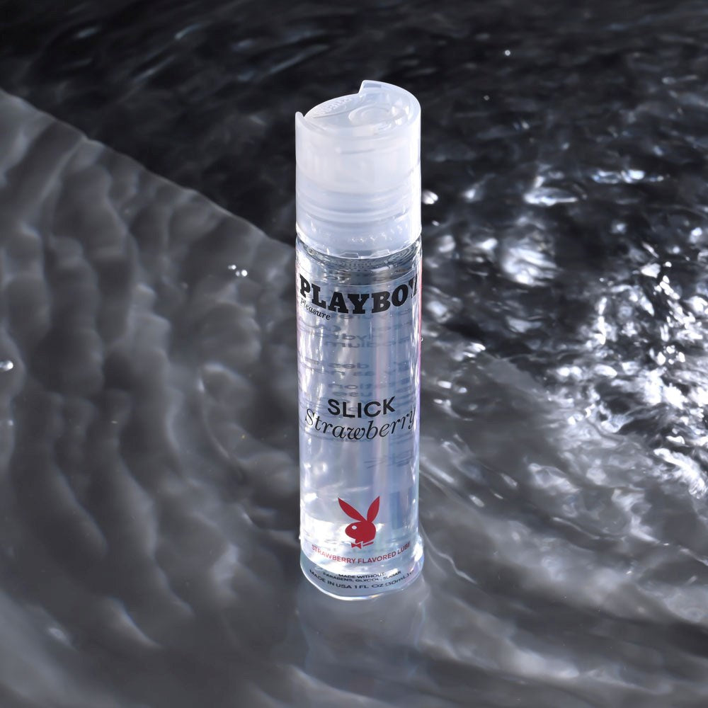 Playboy Pleasure SLICK Strawberry Flavoured Water Based Lubricant - Water Based Lubes