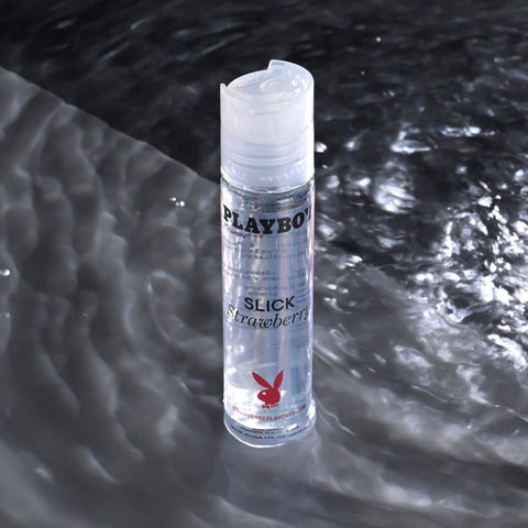 Playboy Pleasure SLICK Strawberry Flavoured Water Based Lubricant - Water Based Lubes