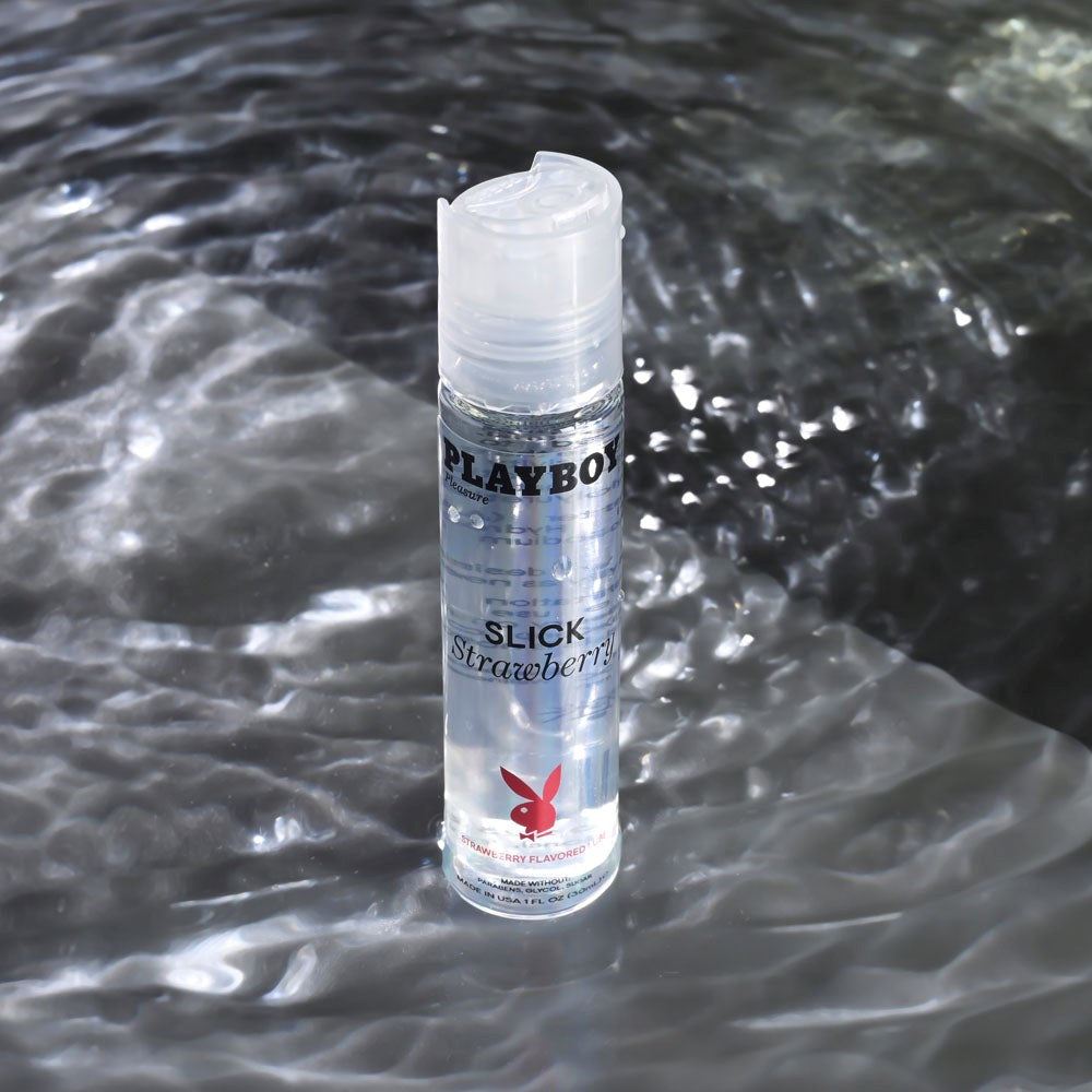 Playboy Pleasure SLICK Strawberry Flavoured Water Based Lubricant - Water Based Lubes