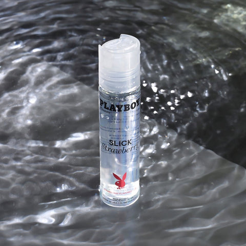 Playboy Pleasure SLICK Strawberry Flavoured Water Based Lubricant - Water Based Lubes