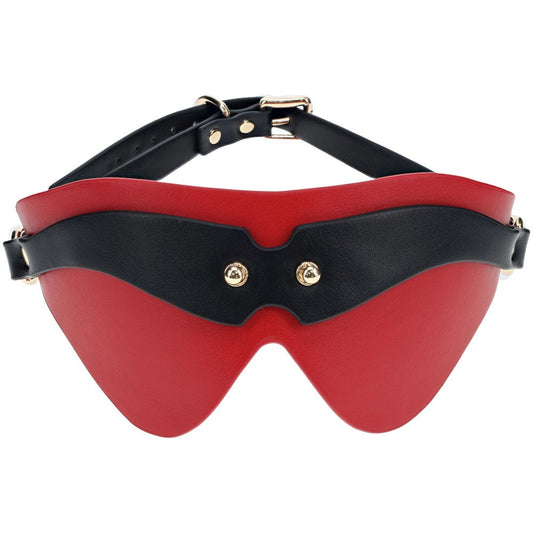 Shots Toys OUCH Milan Collection BDSM Play Blindfold Black / Red - Masks And Blindfolds