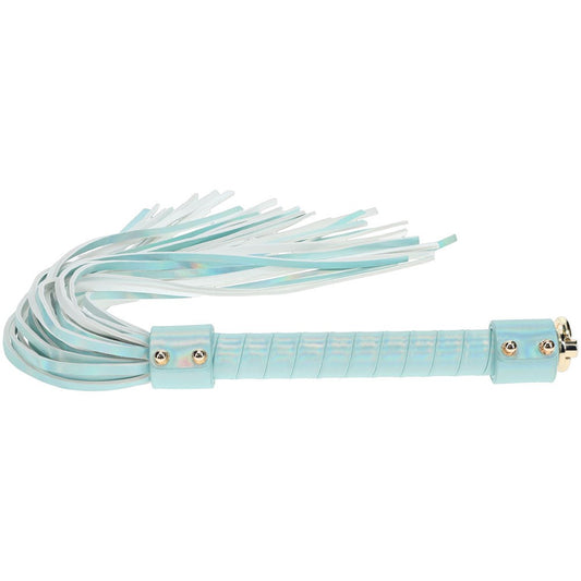 Shots Toys OUCH Paris Collection Fetish Play Flogger Whip Baby Blue - Whips And Crops