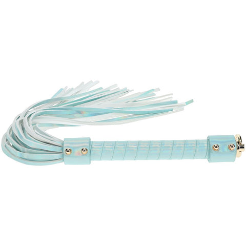 Shots Toys OUCH Paris Collection Fetish Play Flogger Whip Baby Blue - Whips And Crops