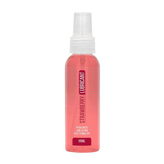 Shots Toys Pharmquests Strawberry Flavoured Water Based Lubricant 100ml - Water Based Lubes