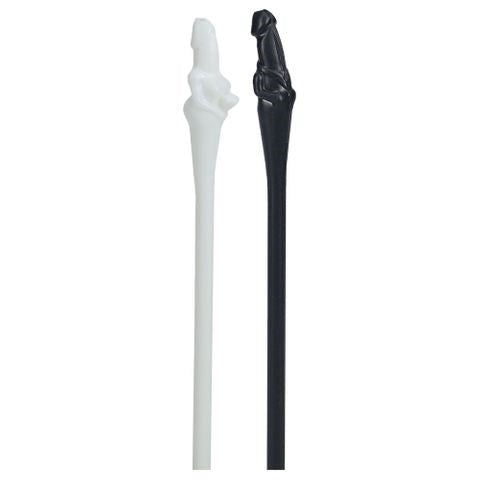 Shots Toys S LINE The Dickheads Couples Novelty Straws Black/White - Party Gifts and Novelties