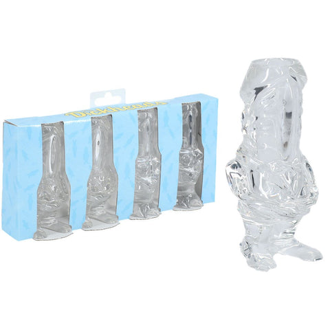Shots Toys S LINE The Dickheads Couples Tall Shot Glasses Clear - Party Gifts and Novelties