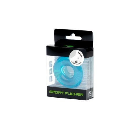 Sport Fucker Super Stretchy Rubber Cockring Ice Blue - Stretchy Cock Rings